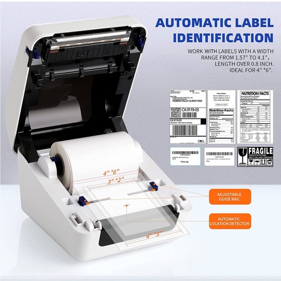 Bluetooth Thermal Label Printer - Shipping Label for Shipping Packages&Postage - Picture 6 of 12
